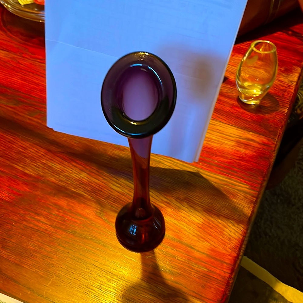 Purple glass vase